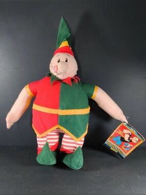 Vintage 2004 Kellytoy Popeye & Pals 12" Elf Wimpy Plush Christmas Stuffed Toy...